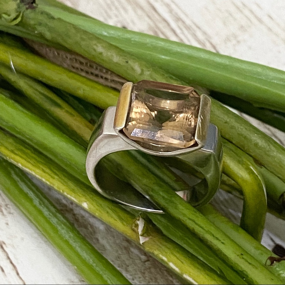 Retired Vintage 925 BBJ Topaz Ring Size 10